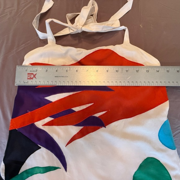 Alice + Olivia multicolor Silk Halter Dress with Ruffle Hem Size XS MSRP $595 - Picture 11 of 12